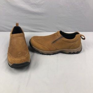 Duluth Trading Shoes Loafers Style 49521 Wild Boar Mens Size 10.5 Brown Leather